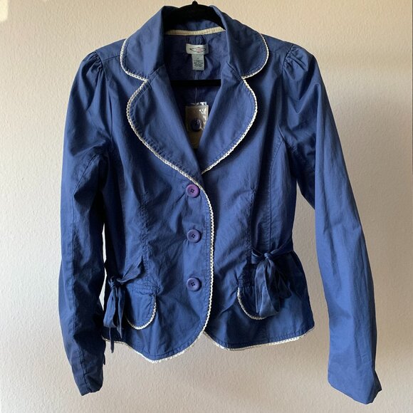 💙 Anthropologie Sitwell Blue Blazer – Vintage Charm Meets Modern Elegance! 💙 - Picture 1 of 3